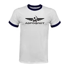 Классная футболка Aeroflot, футболка с принтом Гражданская авиация СССР, ВВС России, русские футболки высшего качества