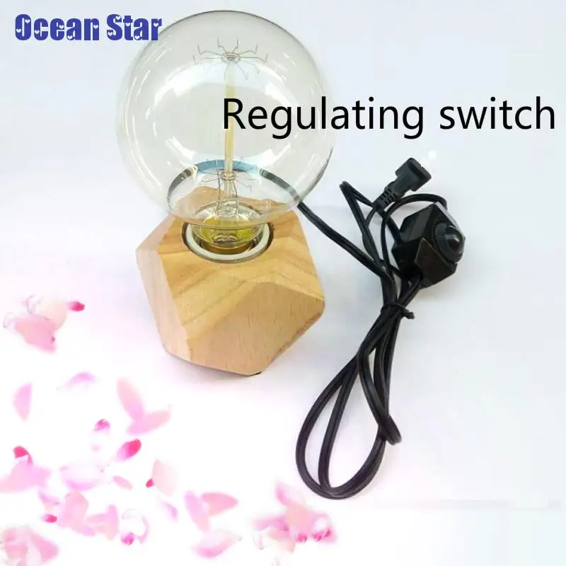 Современная настольная лампа деревянная основа Книжные Светильники ночник E27