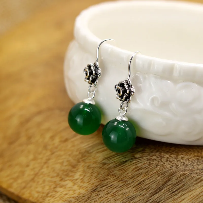 

Sterling Silver Jewelry Pomegranate Red Women's Eardrop Character Of Silver