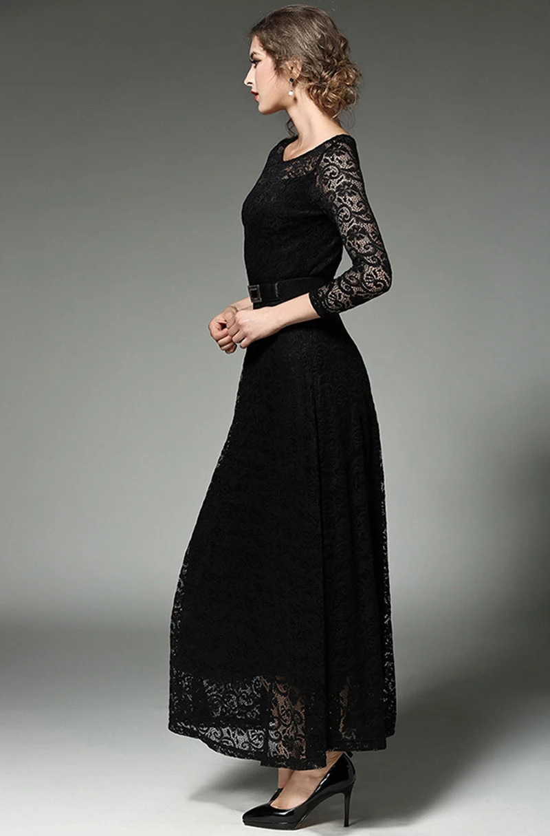 Lace dress 2017 лето новый женщины повседневная одежда удобная большой размер девять