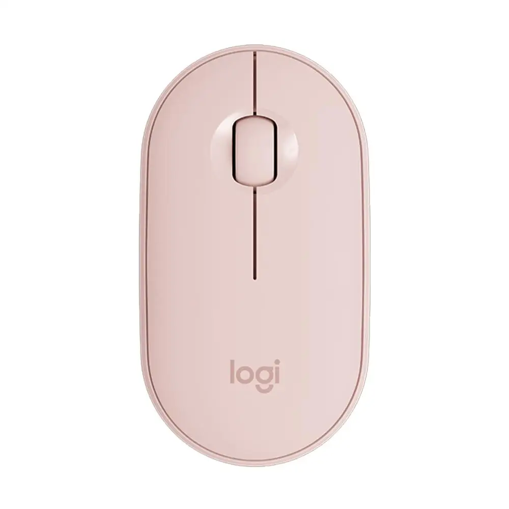Pink Оригинальная Беспроводная мини-мышь с Bluetooth от компании logitech Pebble, тонкая, 1000 dpi, 100g, высокоточная, оптическая, отслеживающая, Unifying, цветная мышь - Цвет: Pink