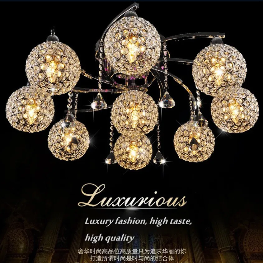 

High grade LED K9 crystal ceiling lights Modern dining room lamps European luxury lamps Corridor lights Stairs decorative lights