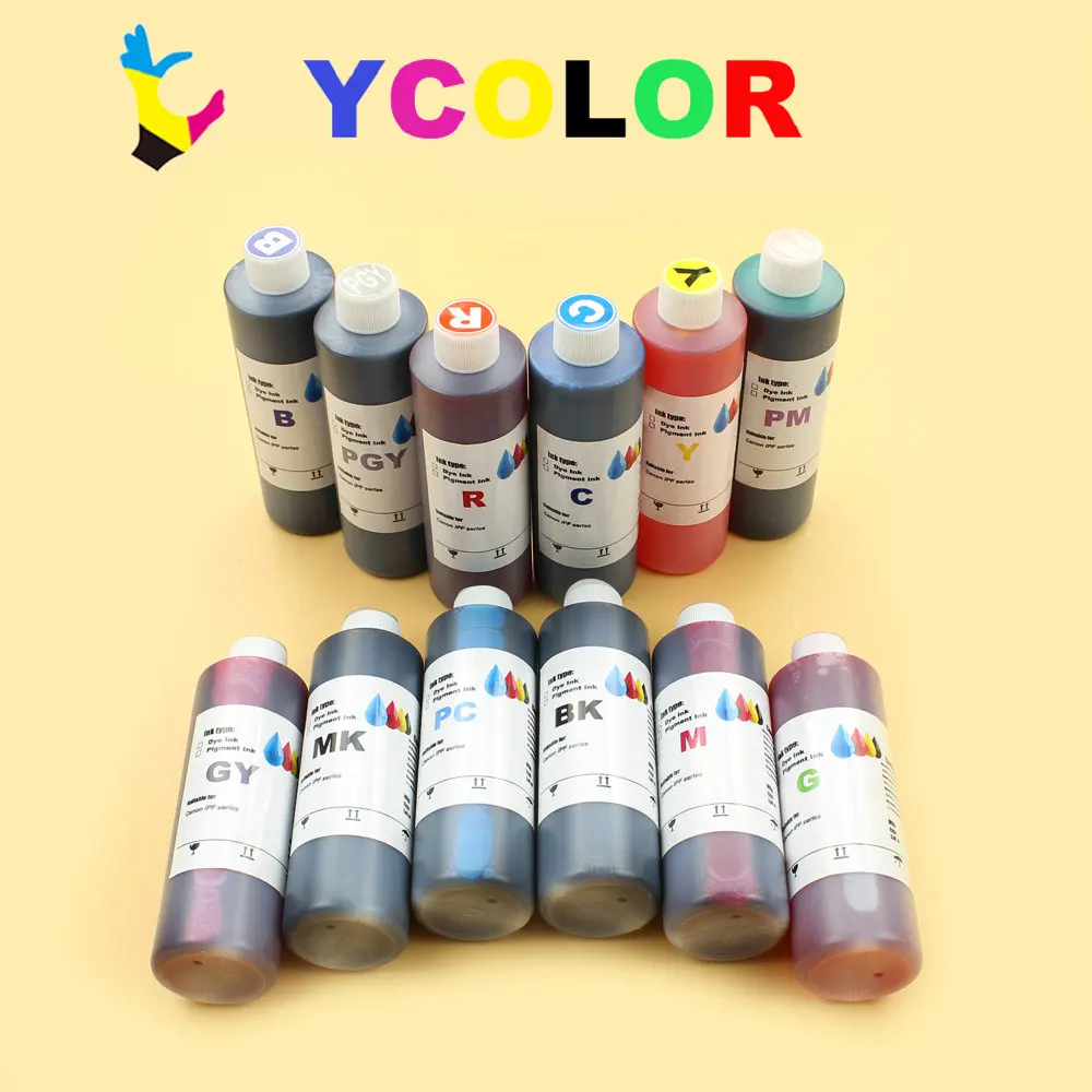 

Fast shipping !!! 12 color/lot 250ML/Bottle Color vivid Dye ink for Canon IPF 8300 8310 8400 8410 9400 9410 printer