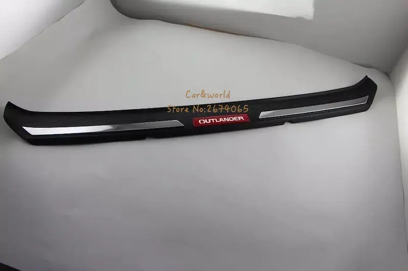 Для Mitsubishi Outlander защита заднего бампера крышка порога Накладка багажника пластиковая отделка аксессуары для автомобиля