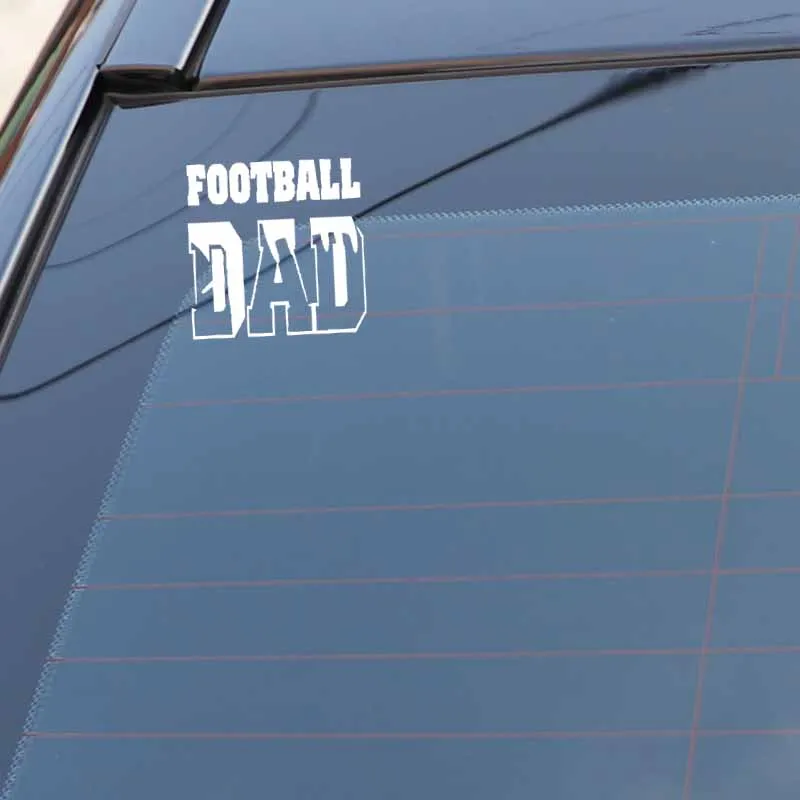 YJZT 14.1CM*13.9CM FOOTBALL DAD Vinyl Decal Personality Car Sticker Black/Silver C3-1614 | Автомобили и мотоциклы