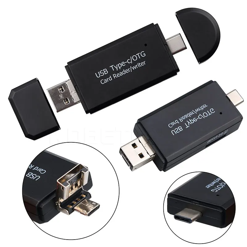 Kebidu оптовая продажа многофункциональный конвертер считыватель смарт карт Type C USB