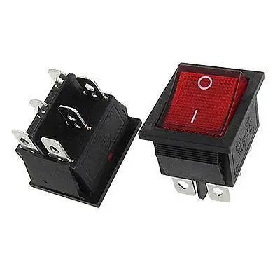 AC 16A/250 В 20A/125 красный световой DPDT ON/ON перекидной клавишный выключатель x 2