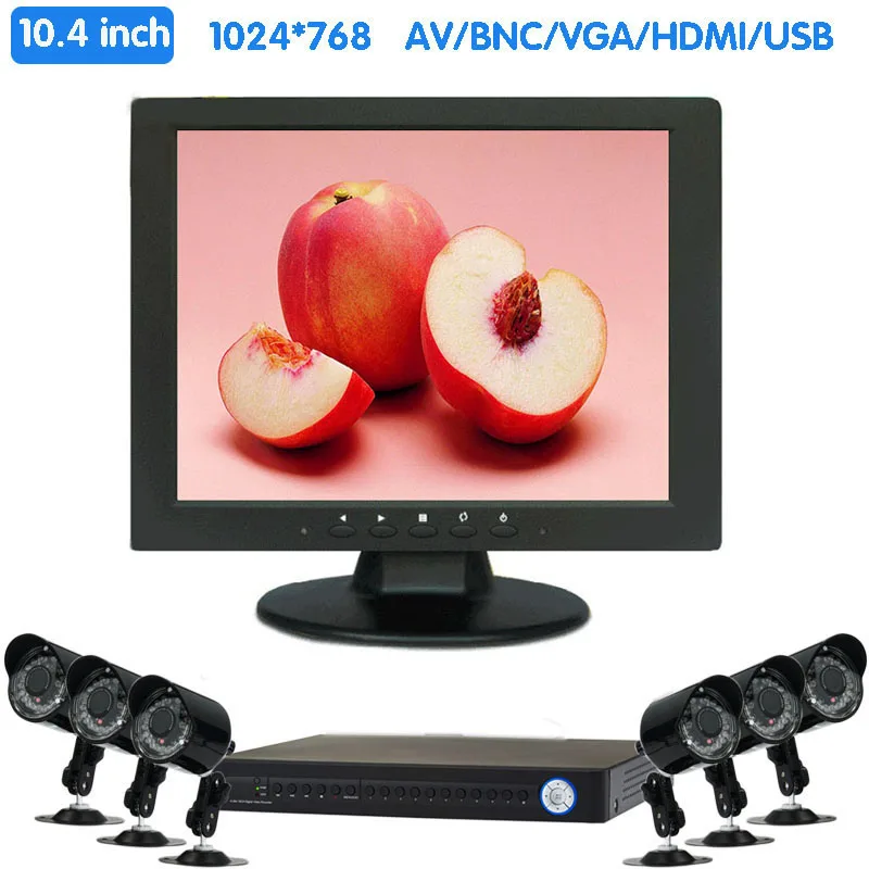 10 4 дюймовый TFT LCD 800*600 HD сенсорный экран монитор с AV/BNC/VGA/HDMI/USB портом для FPV DVR PC DVD CCTV