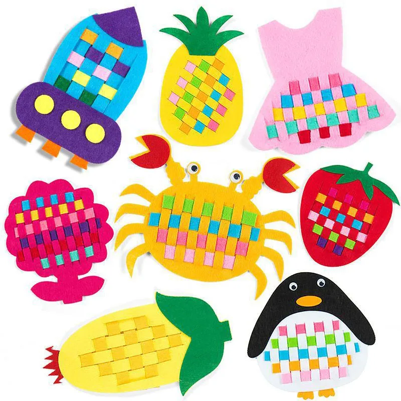 DIY войлочная ткань ремесла детский сад нетканый зажим Дети Раннее Обучение | Дом и