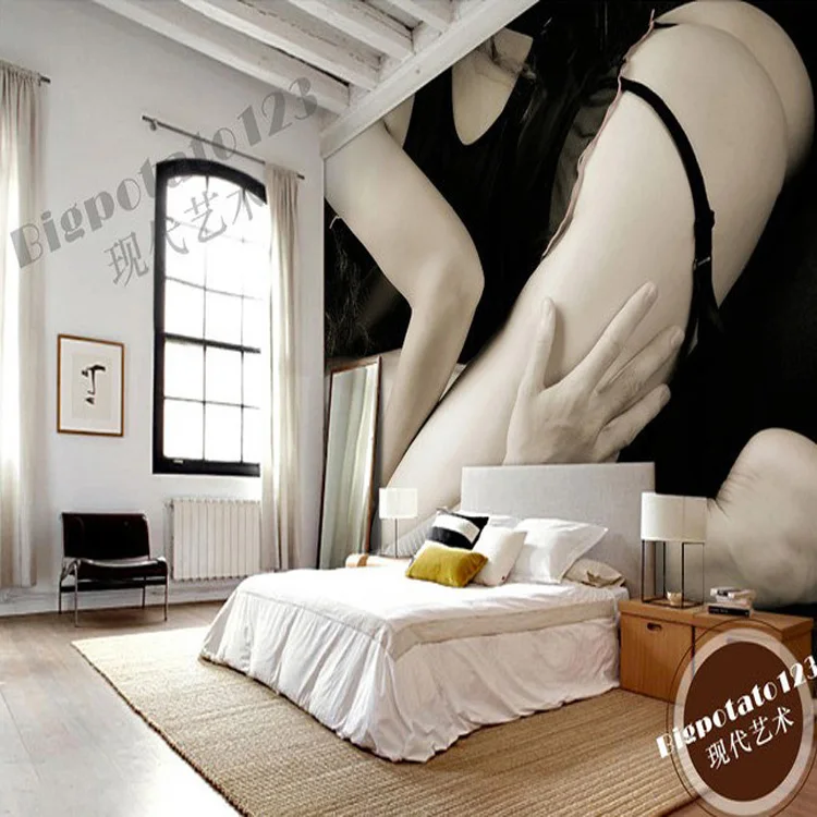 

3D photo wallpaper Sexy beauty club lounge large mural theme bar KTV background wall bedroom 3D stereo wallpaper mural