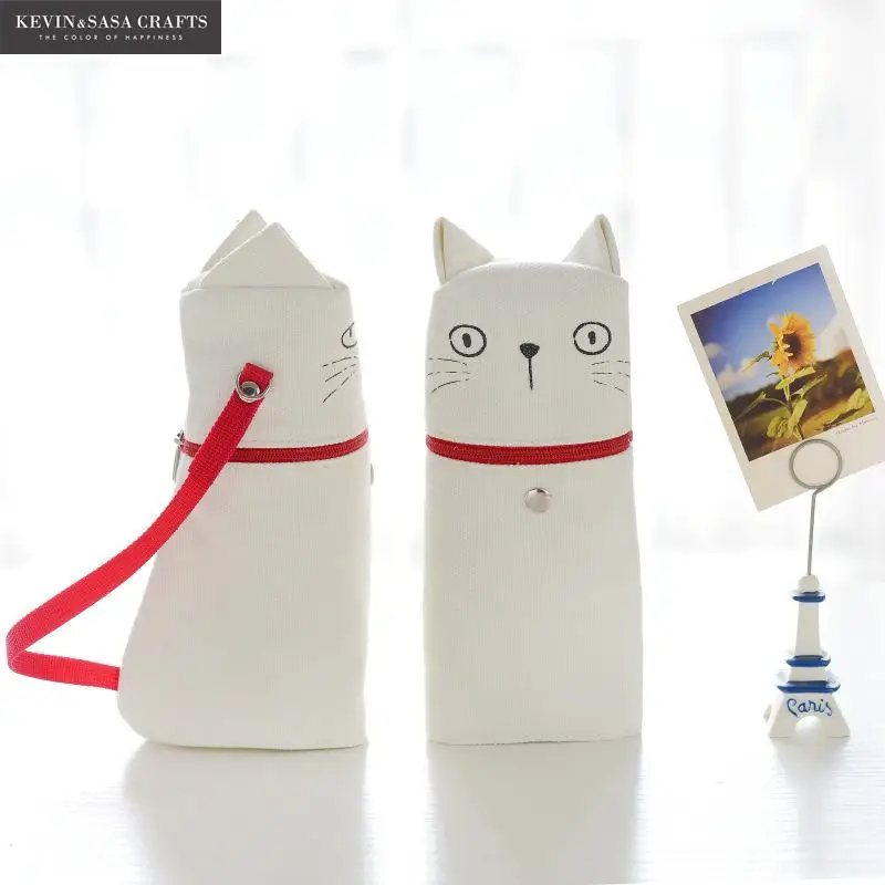 Чехол для карандашей с кошкой, супер большой тканевый Kawaii, чехол для карандашей, канцелярские принадлежности, поставка карандашей для хранения, Bts, чехол для карандашей, школьные принадлежности