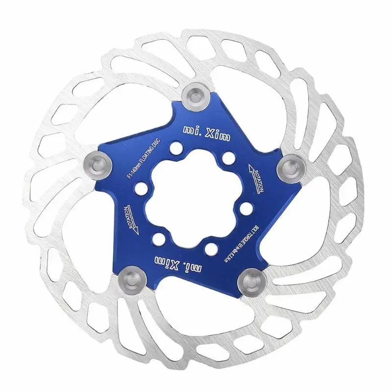 Type B Blue 140-F1 Тормозные роторы для горного велосипеда MTB, быстросохнущий, из нержавеющей стали 140/203 мм, плавающий диск с быстрым охлаждением, тормозной ротор, Аксессуары для велосипеда - Цвет: Type B Blue 140-F1