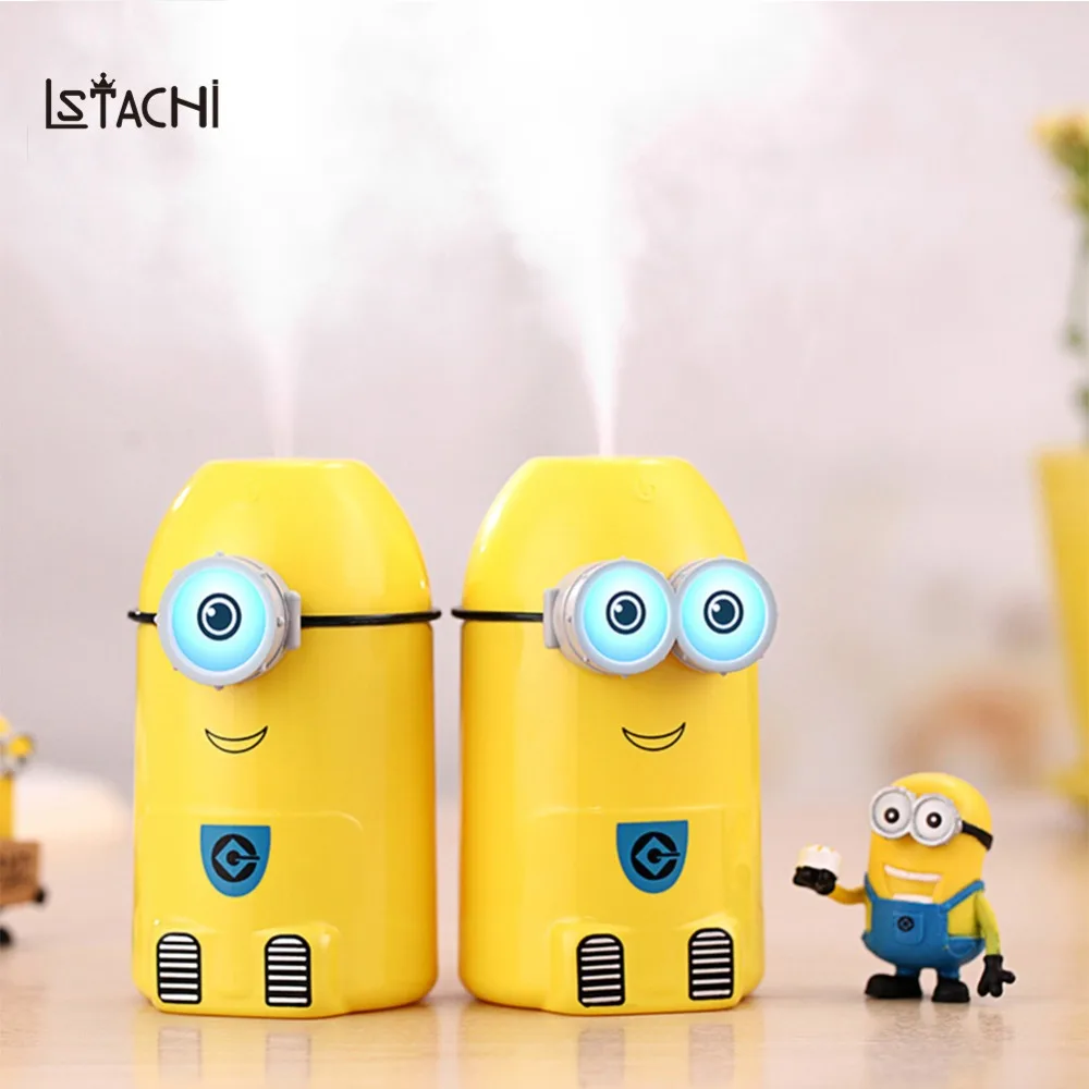 LSTACHi Mini Minions увлажнитель воздуха милый мультяшный Распылитель USB светодиодный