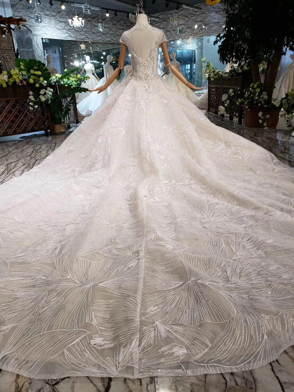 WONDMOND халат de mariée 2019 O бальное платье с круглым вырезом ручной работы свадебные