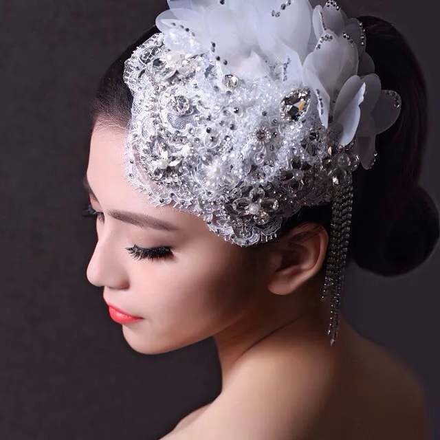 Artesanal de Cristal Cintilante Tiara Coroa Casamento Da Noiva Flor головная повязка для женщин на выпускной