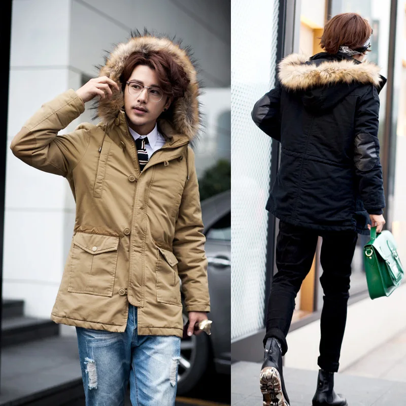 Новинка 2015 модные Для мужчин Мужские парки Пальто для будущих мам выгодное