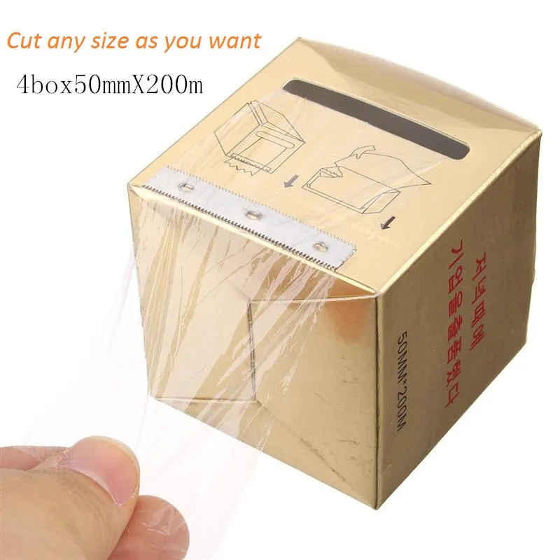 4box 50mmX200m 4 шт./упак. Южная Корея Полупостоянный покрытие пленка осветление бровей губ татуировки специальные пластиковые обертывания ресниц инструменты красоты - Длина: 4box 50mmX200m