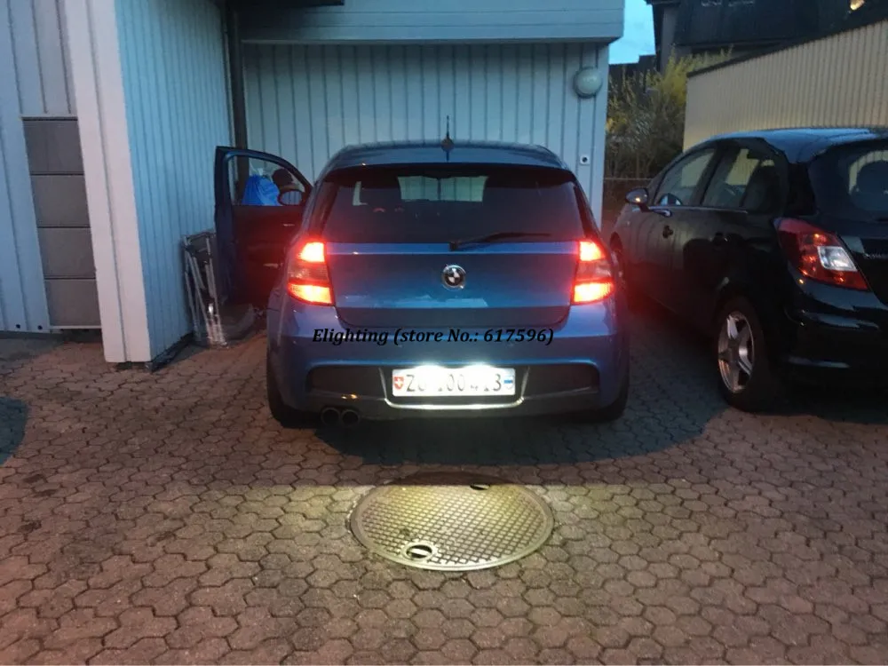 2 шт. без ошибок светодиодный ные SMD освещения номерного знака для BMW F20 F21 1 серии 2012