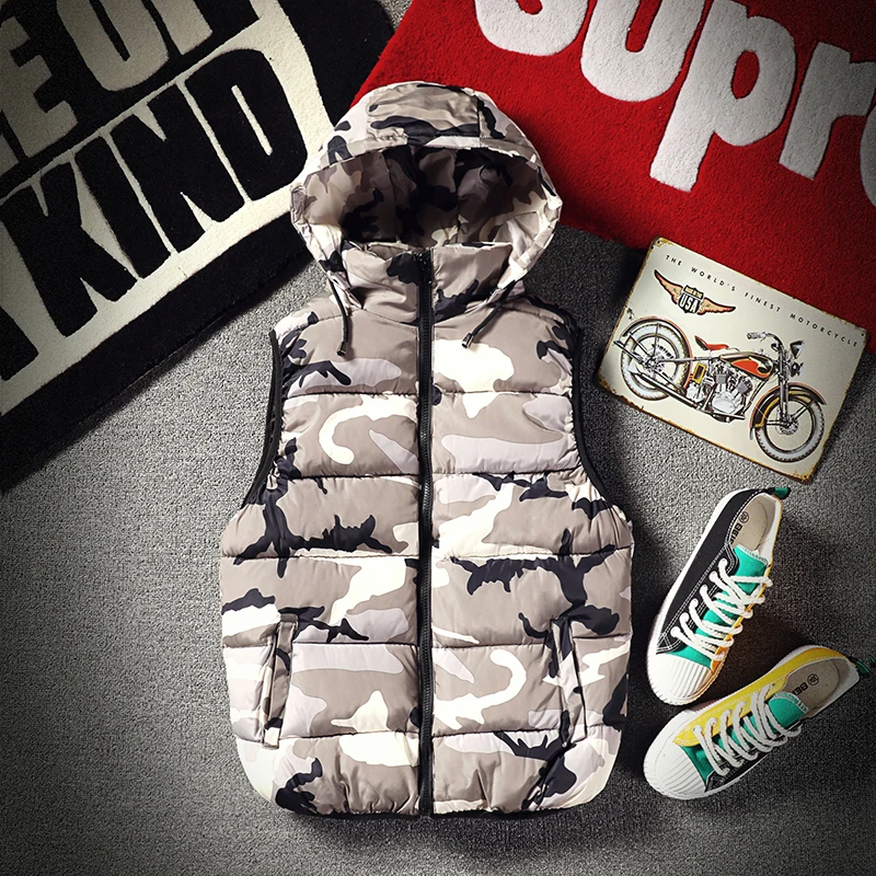 

2018 new autumn and winter couple vest men's cotton Korean version tide vest