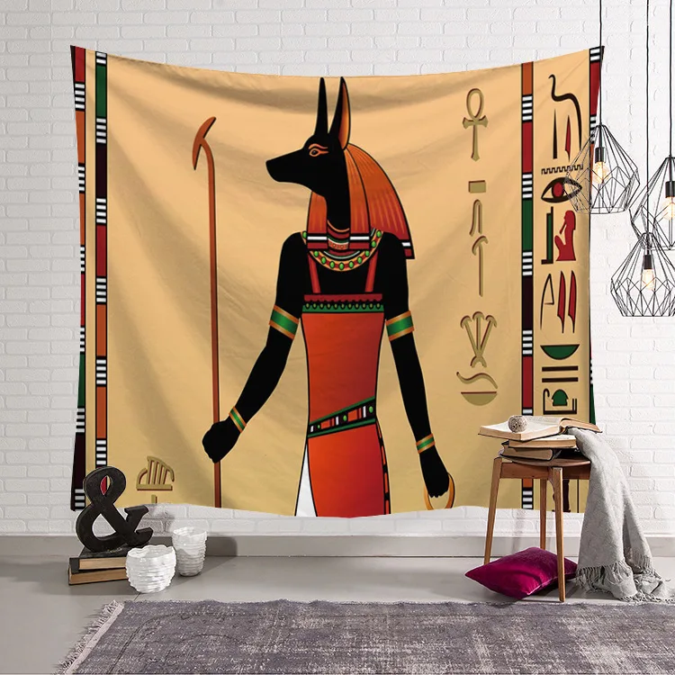 Ancient egyptian style Tapestry Pattern Fresh tapestry wall hanging yoga mat Beach blanket Camping Tent Travel Sleeping Pad | Дом и сад