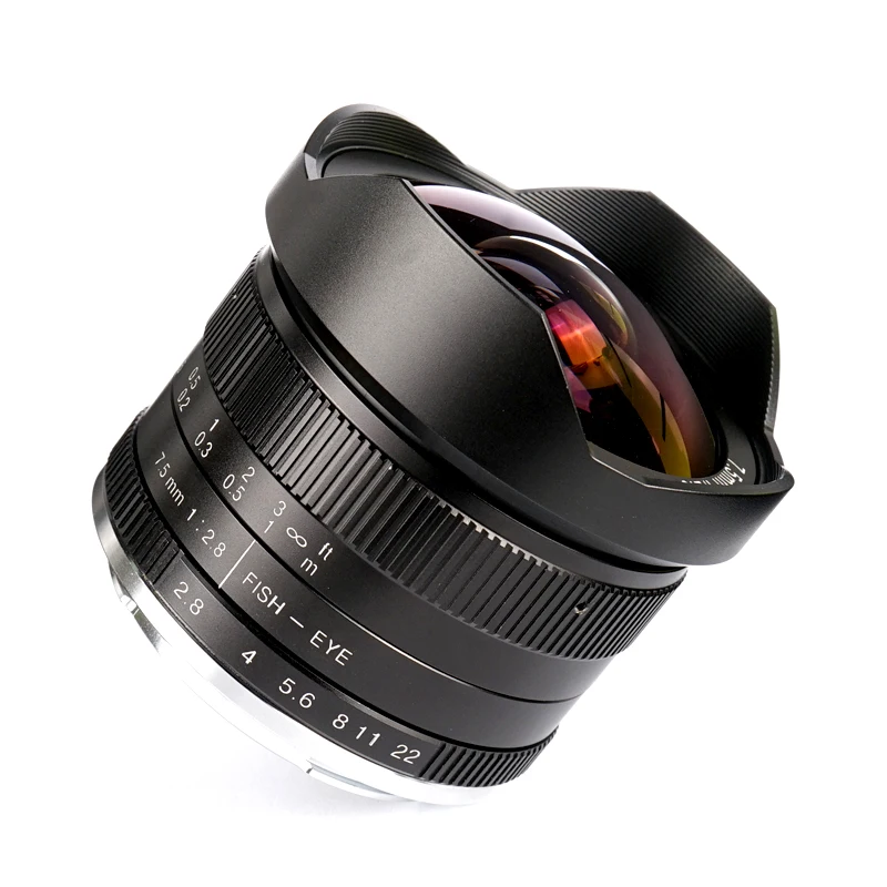 7 ручной Объектив fisheye 5 мм f2.8 фиксированный объектив 180 APS C M2 M3 M5 M6 M10 M50 M100|Объективы