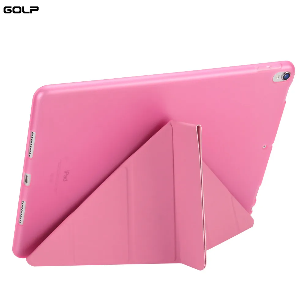 Pink Из искусственной кожи чехол для iPad Pro 10,5 дюймов ультра тонкий Смарт Обложка чехол для iPad Pro 10,5 Air 3 Мягкий силиконовый чехол - Цвет: Pink