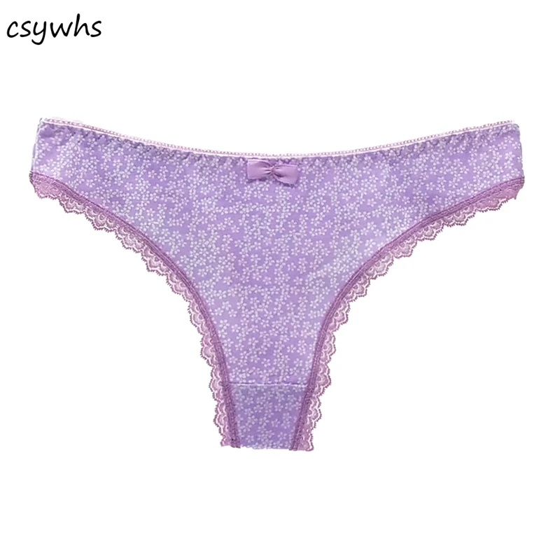 CSYWHS 3 шт./лот сексуальные трусики стринги женские хлопковые кружевные с низкой