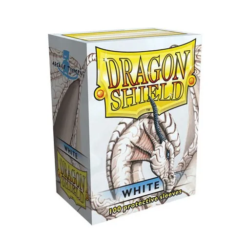 White Dragon Shield, 100 шт./лот, не матовые карты, рукава, MGT, карты для настольной игры, игра в Звездные миры, защитные рукава для Pkm - Цвет: White