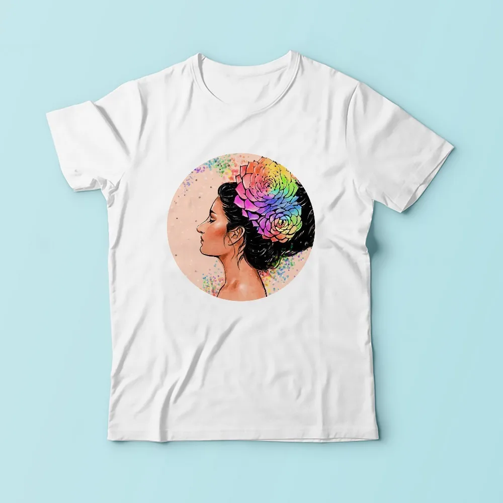 Забавная футболка для девушки с акварелью и розовым золотом суккулентами