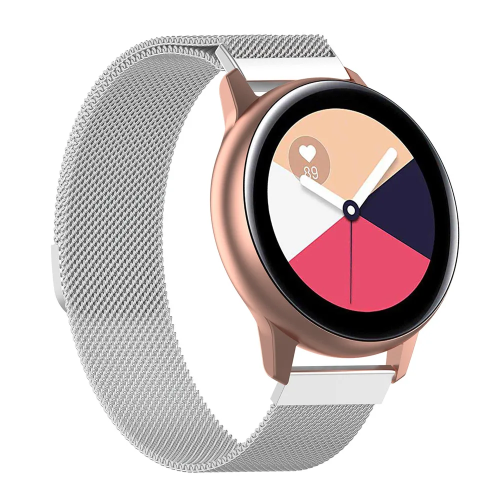 Миланская Магнитная Петля часы ремешок для samsung Galaxy Watch 42 мм SM-R810 Smartwatch ремешок для Garmin VIVOMOVE