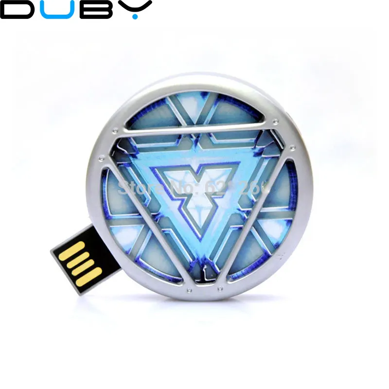 Мстители Железный человек ручной светодиодный флеш-накопитель 64 ГБ USB 2,0 карта памяти флеш-карта 128 ГБ 1 ТБ 2 ТБ Флешка 512 ГБ Флешка Подарочный Ключ