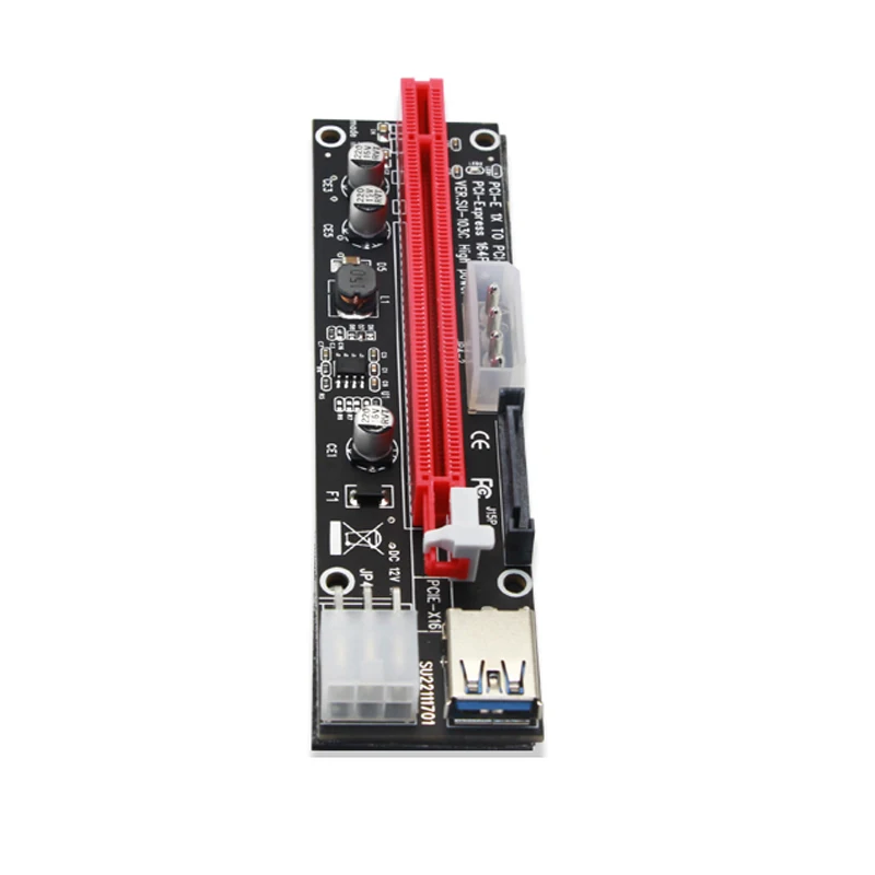 12 шт. черный 3 в 1 4pin 6pin SATA PCI-E Express 1x 4x 8x 16x удлинитель USB 0 переходная карта для