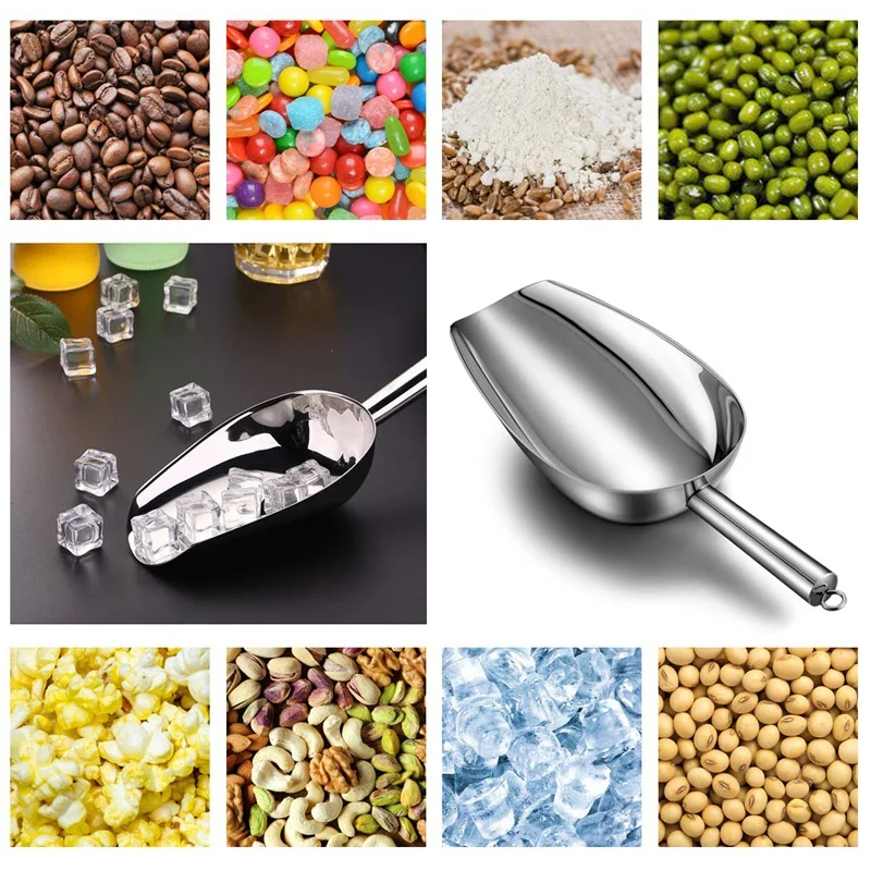 Набор ледяных Совок из 4 кухонный многоцелевой пищевой нержавеющей стали для