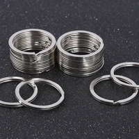20pcs high quality keyring 1 7x28mm flat split ring metal circle for diy keychain making findings handmade accessories supplier