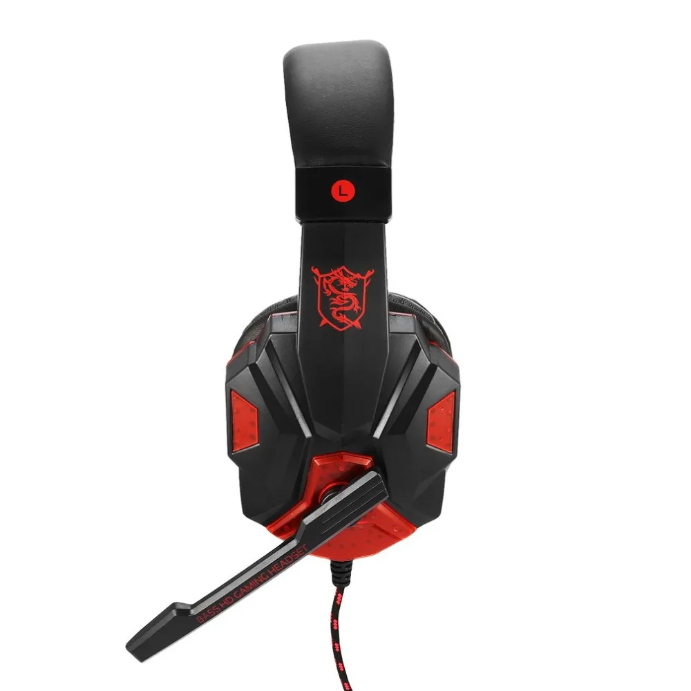 Игровая гарнитура SY830MV с микрофоном-четкость звука звукопоглощающие наушники светодиодный свет для компьютерных игр для PS4/XBOX-ONE