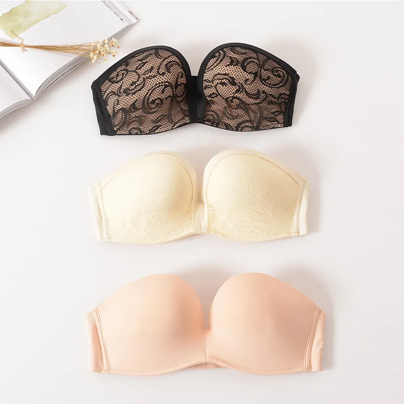 Для женщин Convertible Underwire проложенный без бретелек Push Up чашки бюстгальтера