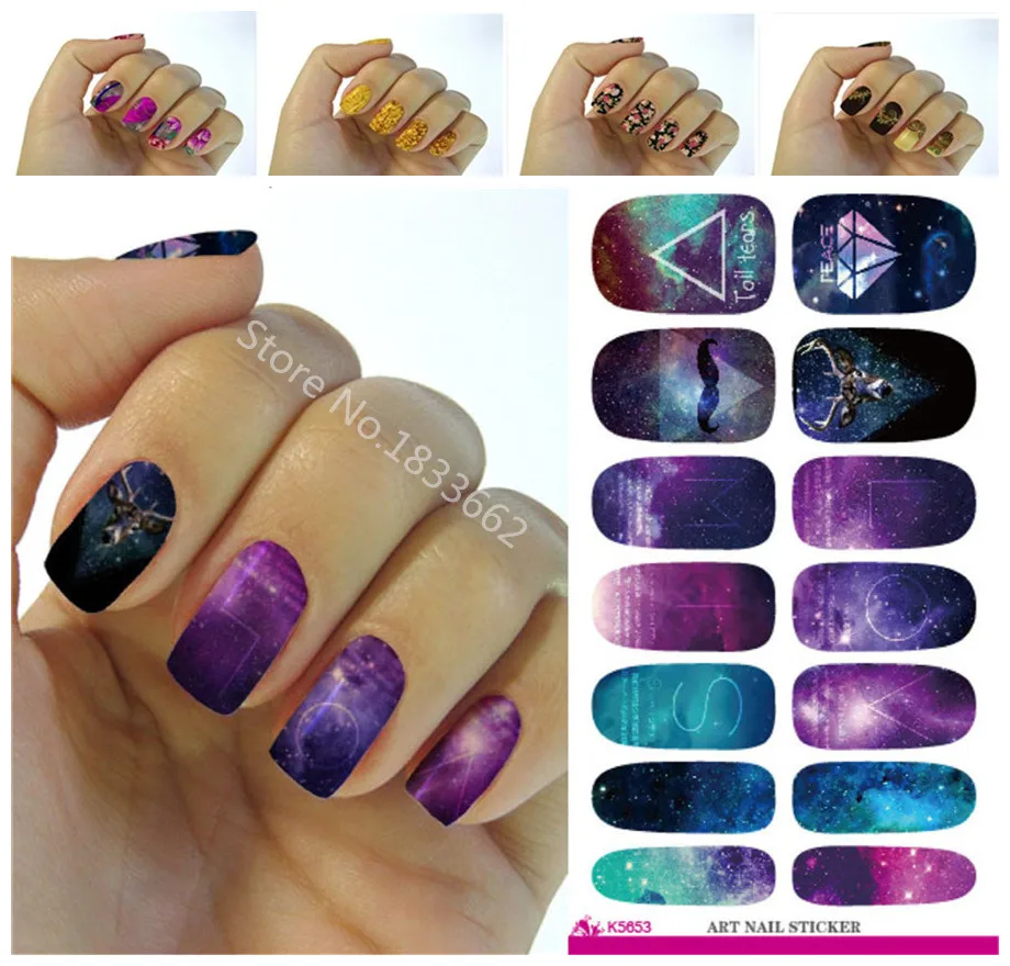 K618 Новая мода вода передача фольги ногтей наклейки все виды nail art дизайн шаблоны