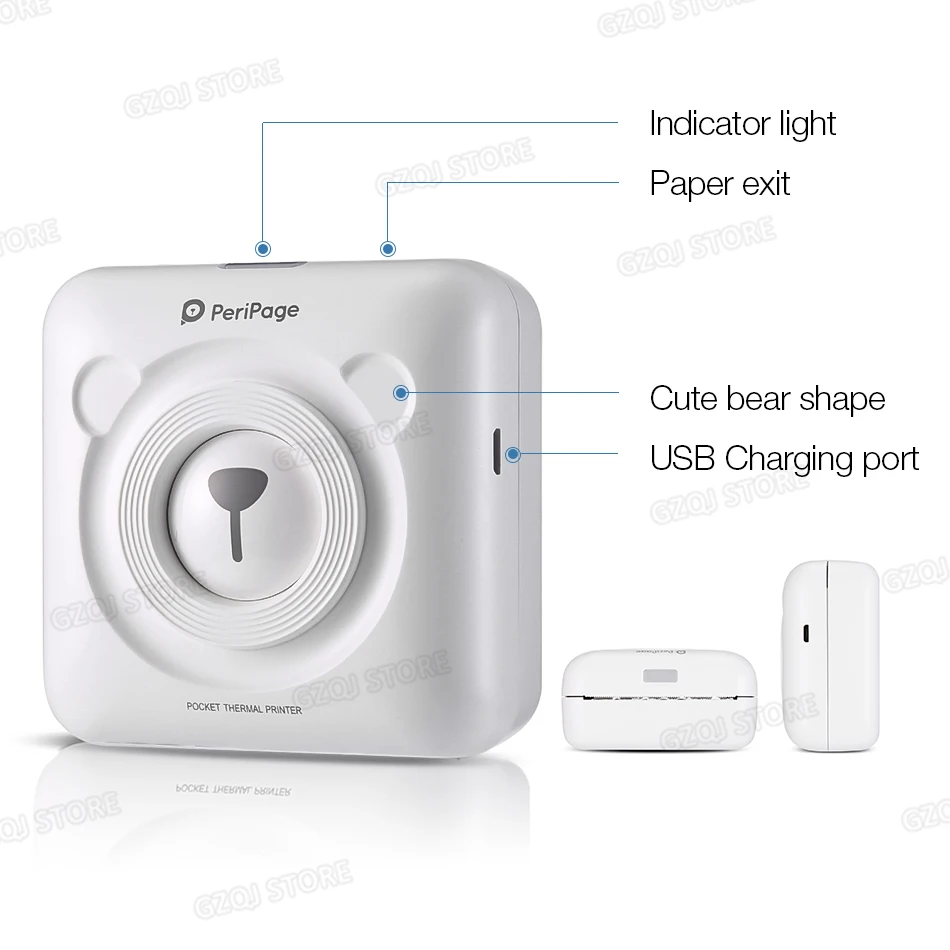 GZM5804 A6 PeriPage Мини Портативный Bluetooth беспроводной бумажный фотопринтер Карманный термопечать USB подключение Impresoras Fotos