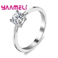 wholesale 925 sterling silver rings for women wedding engagement jewelry cubic zircon band anniversary ring mujer