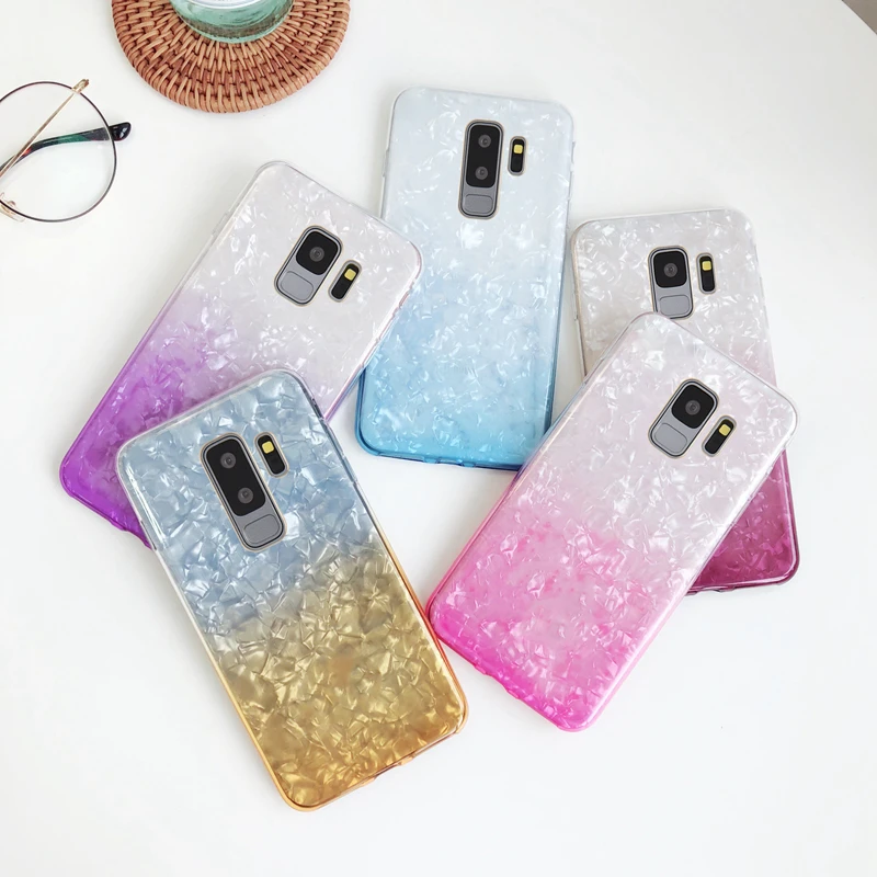 Чехол для Galaxy S9 блестящий Блестящий силиконовый чехол Funda Samsung S8 A6 A8 Plus J2 Pro J4 J6 2018