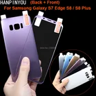 Для Samsung Galaxy S8 Plus S8 + 2 шт. = передняя + задняя 3D Гальваническая изогнутая поверхность полное покрытие мягкая ПЭТ пленка защита для экрана