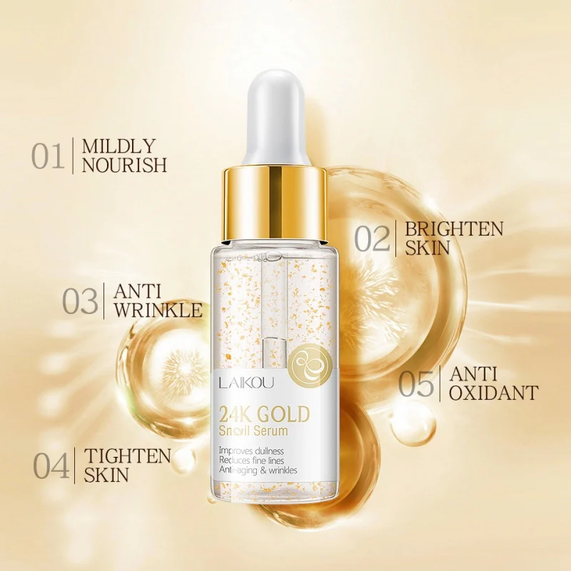 24k Gold Snail Essence укрепляющая Увлажняющая восстанавливающая жидкость гиалуроновая
