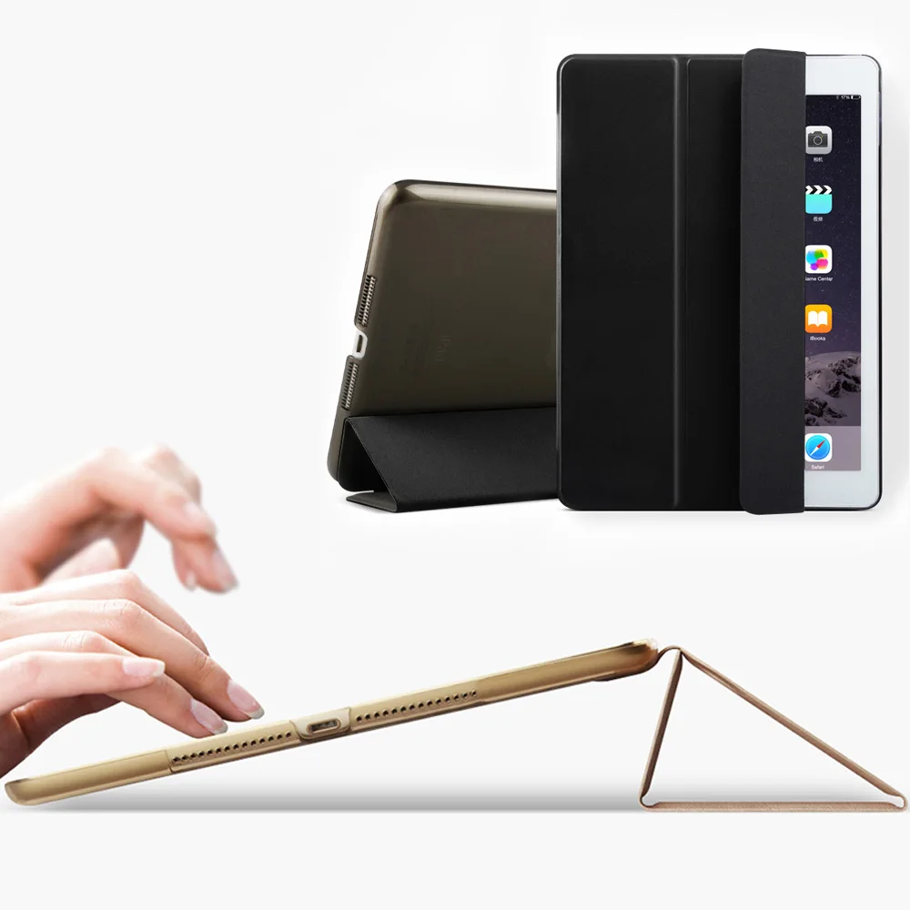 Для iPad Mini 4 3 2 1 ZVRUA YiPPee Тонкий чехол из искусственной кожи тройного сложения с