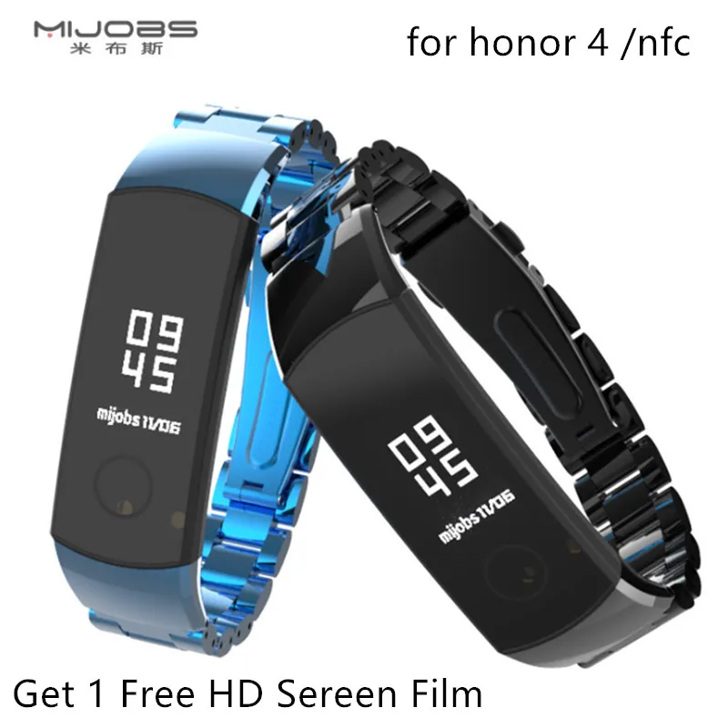 Mijobs honor 4/nfc металлический ремешок для huawei honor 4/nfc Браслет Безвинтовой браслет из нержавеющей стали