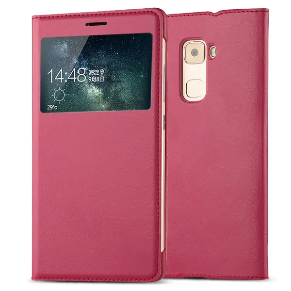 Red FDCWTS для HuaWei mate S чехол с открытым окном откидная крышка из искусственной кожи чехол Капа для HuaWei mate S умный чехол спящий чехол s coque - Цвет: Red