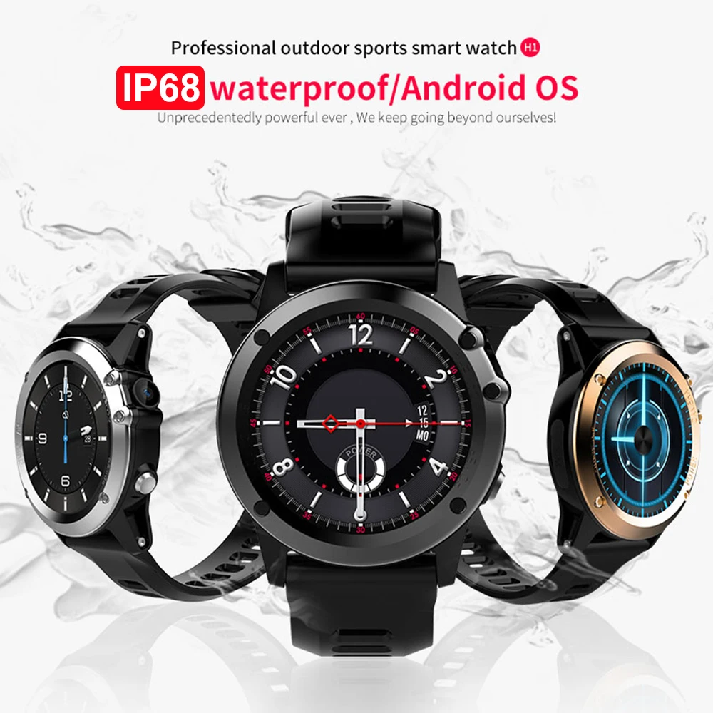 H1 GPS Смарт часы IOS Android Телефонный звонок IP68 Водонепроницаемый SmartWatch Bluetooth SIM TF