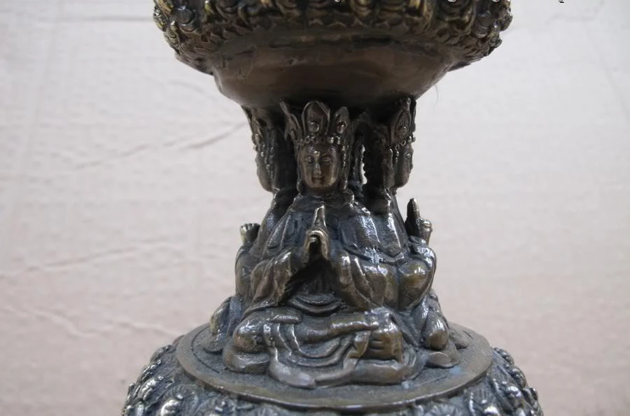 14 &quotТибетский буддизм бронзовый десять тысяч будд Sakyamuni stupa статуя пагоды | Дом и