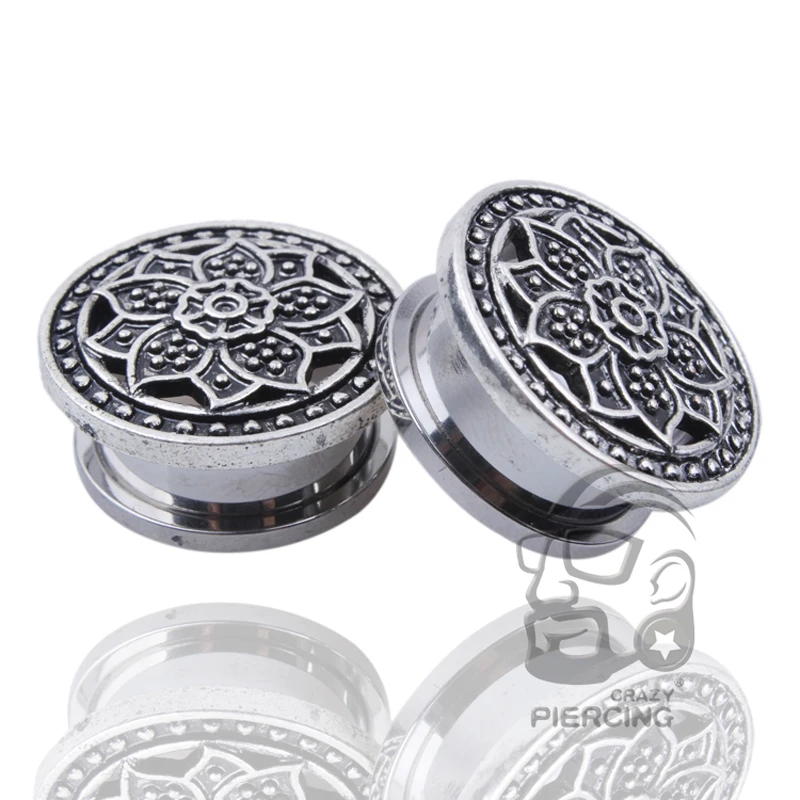 Новый винт из нержавеющей стали пирсинг для тоннелей на теле ювелирные изделия