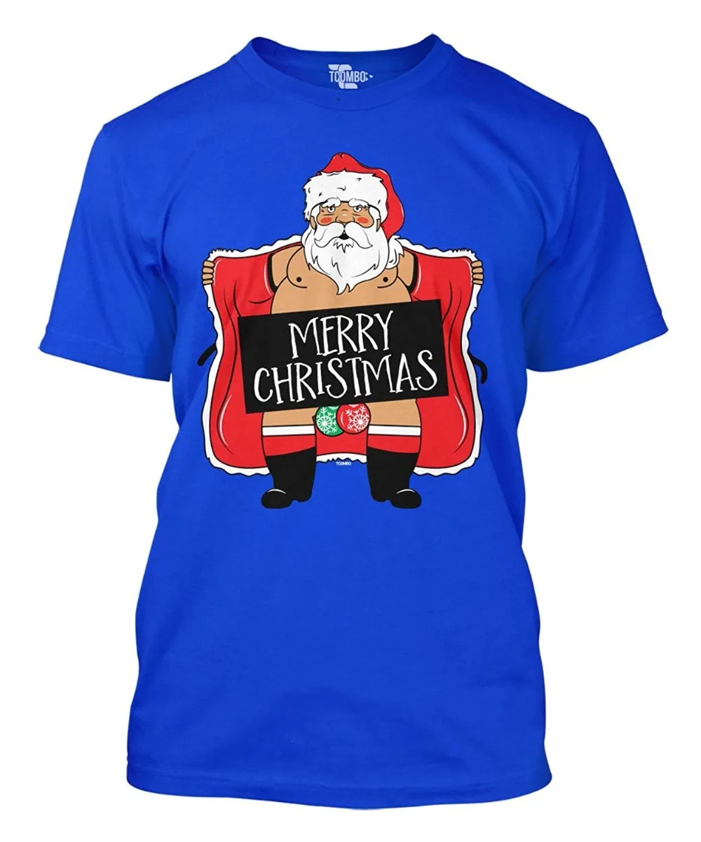 Футболка с аниме принтом Merry-Santa-мужская футболка модная мужская одежда хлопковый