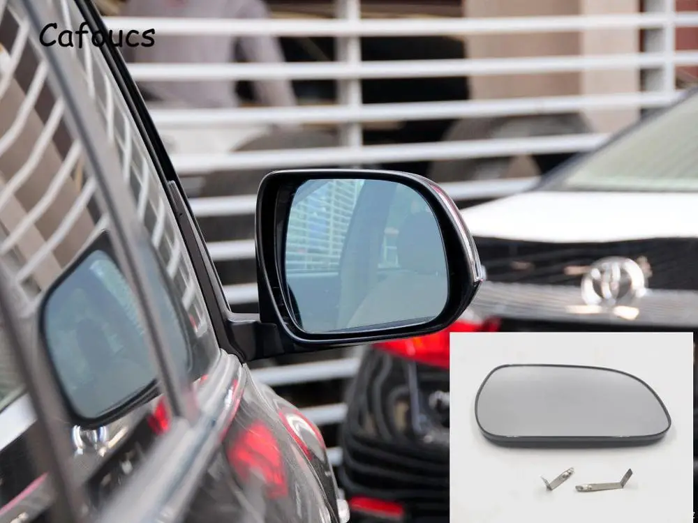 Right side RH Cafoucs Отопление зеркало Стекло для Toyota Highlander 2007 2008 2009-2013 Зеркало заднего вида Стекло 87931-0E050 87961-0E040 - Цвет: Right side RH